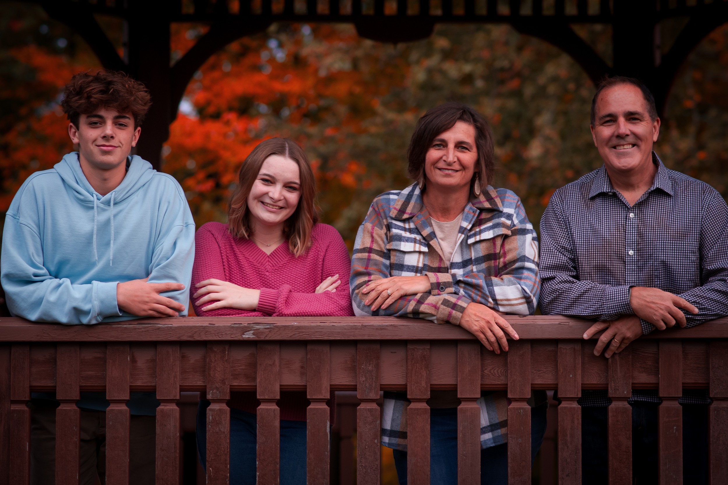 Jay Baughman with his family; Jay is at right.